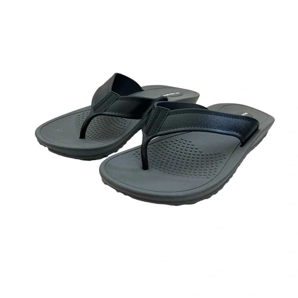 Okabashi Surf Unisex Flip Flops Black Beach Ocean Size LL (9-10)